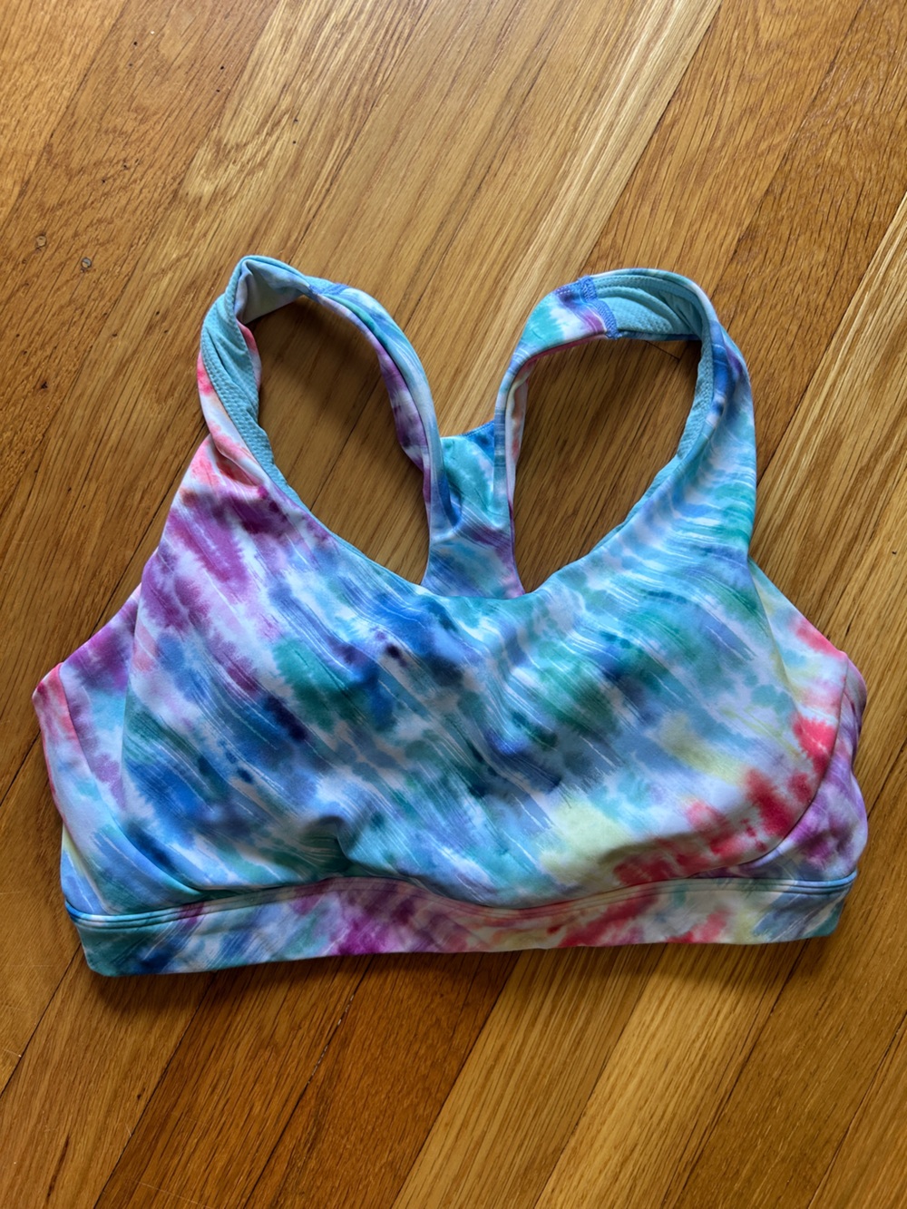 Athleta Ultimate Love Proudly Rainbow Tie Dye Bra Medium